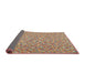 Thickness of Contemporary Rust Pink Southwestern Rug, con629