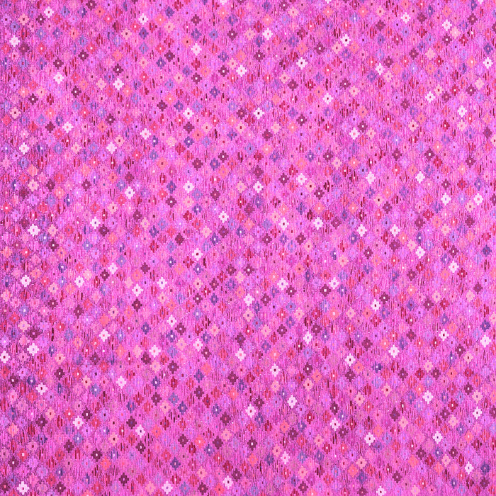 Square Machine Washable Southwestern Pink Country Rug, wshcon629pnk