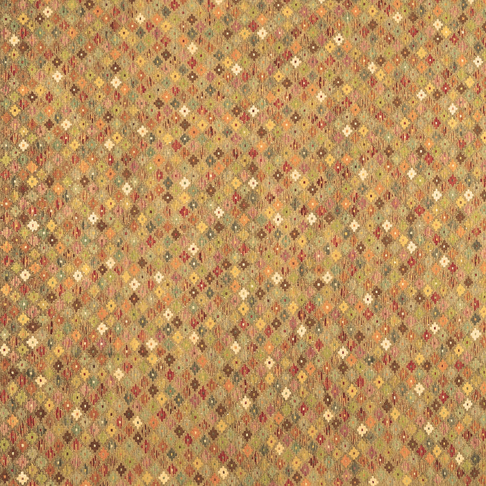 Square Machine Washable Southwestern Brown Country Rug, wshcon629brn