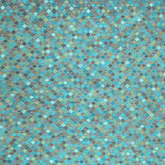 Square Southwestern Light Blue Country Rug, con629lblu