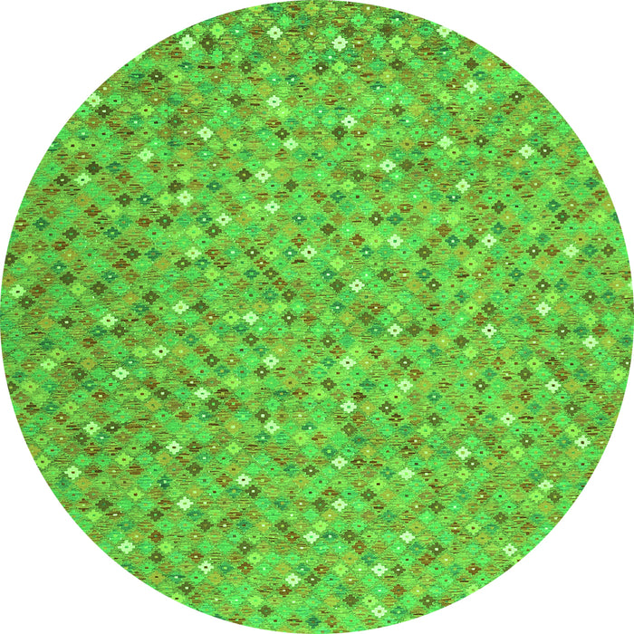 Square Southwestern Green Country Rug, con629grn