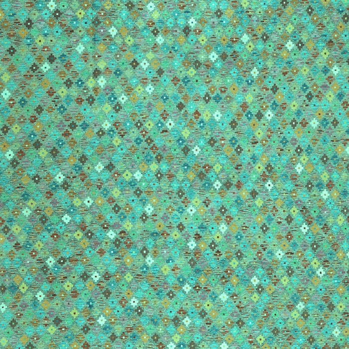 Machine Washable Southwestern Turquoise Country Area Rugs, wshcon629turq