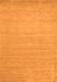 Serging Thickness of Machine Washable Solid Orange Modern Area Rugs, wshcon62org