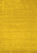 Machine Washable Solid Yellow Modern Rug, wshcon62yw