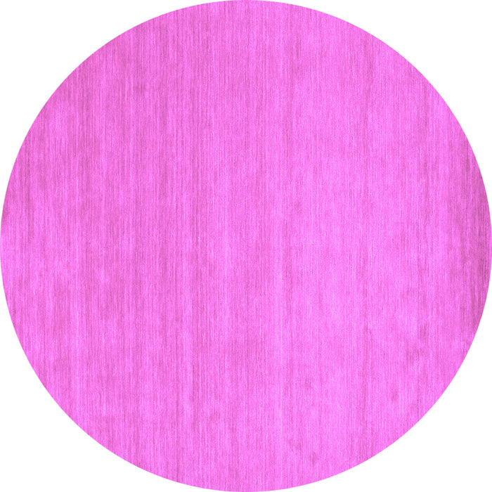 Round Solid Purple Modern Rug, con62pur