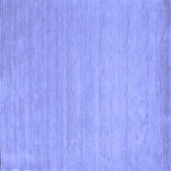 Square Solid Blue Modern Rug, con62blu