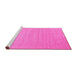 Sideview of Machine Washable Solid Pink Modern Rug, wshcon62pnk