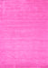 Machine Washable Solid Pink Modern Rug, wshcon62pnk