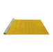 Sideview of Machine Washable Solid Yellow Modern Rug, wshcon62yw