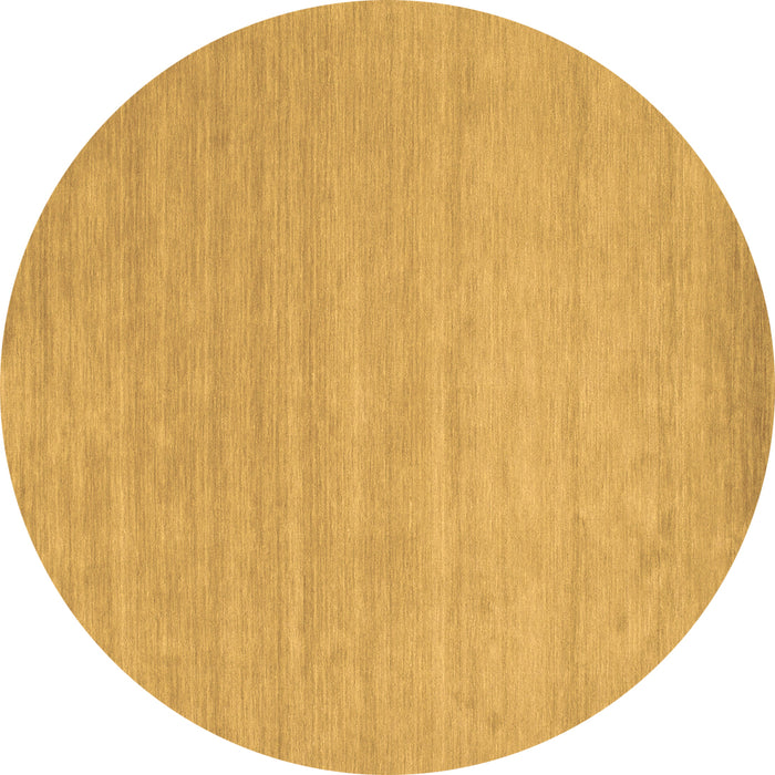 Round Machine Washable Solid Brown Modern Rug, wshcon62brn