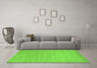 Machine Washable Solid Green Modern Area Rugs in a Living Room,, wshcon62grn