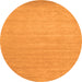 Square Solid Orange Modern Rug, con62org