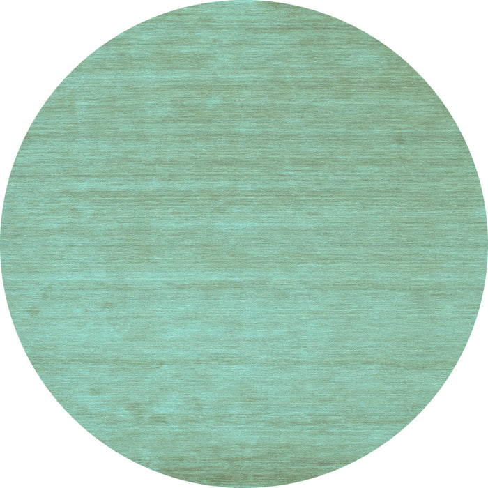 Round Solid Light Blue Modern Rug, con62lblu