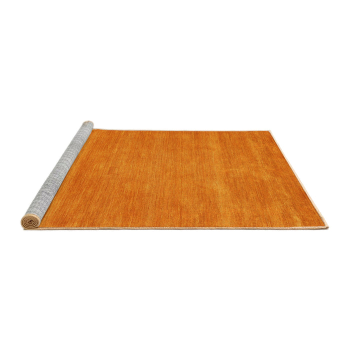Serging Thickness of Machine Washable Contemporary Orange Red Rug, wshcon63