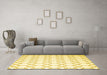 Machine Washable Terrilis Yellow Contemporary Rug in a Living Room, wshcon630yw