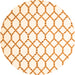 Square Terrilis Orange Contemporary Rug, con630org