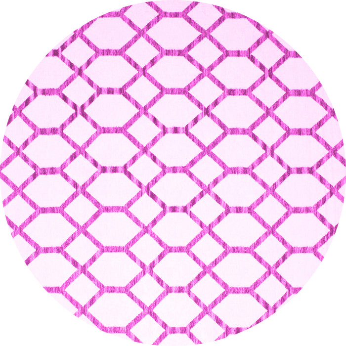 Round Terrilis Pink Contemporary Rug, con630pnk