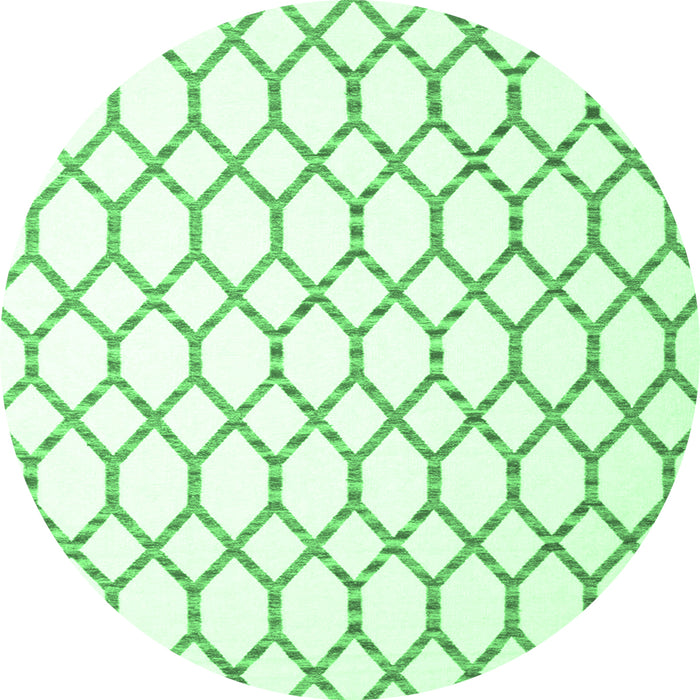 Round Terrilis Emerald Green Contemporary Rug, con630emgrn