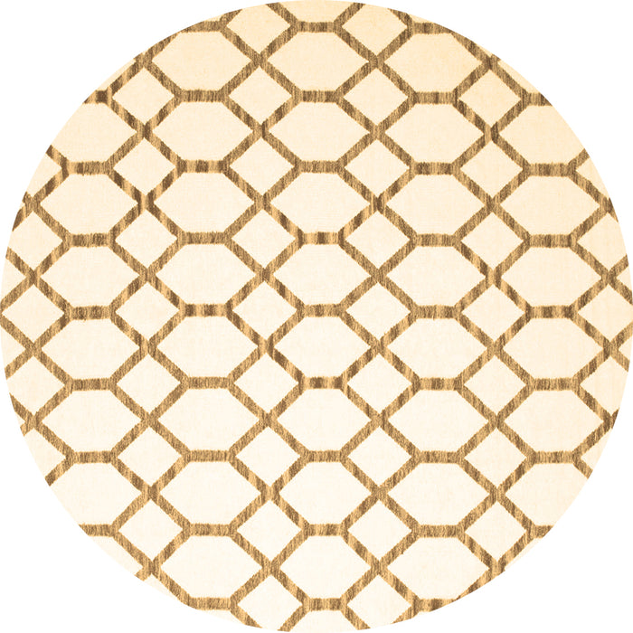 Round Terrilis Brown Contemporary Rug, con630brn