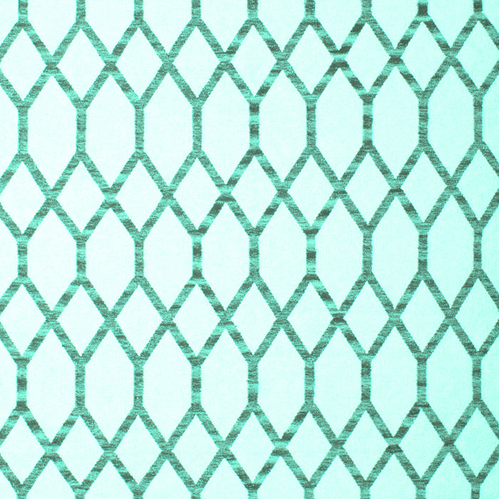 Machine Washable Terrilis Turquoise Contemporary Area Rugs, wshcon630turq
