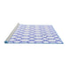 Sideview of Machine Washable Terrilis Blue Contemporary Rug, wshcon630blu