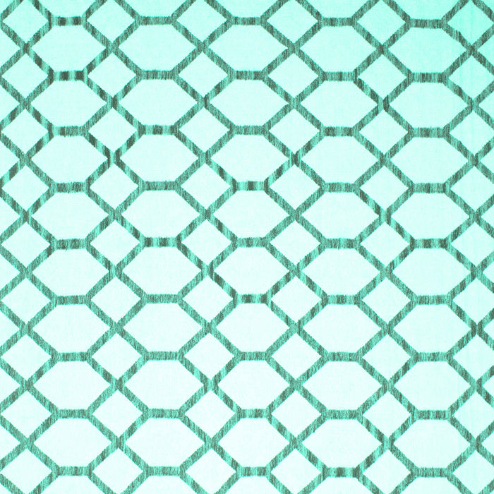 Square Machine Washable Terrilis Turquoise Contemporary Area Rugs, wshcon630turq