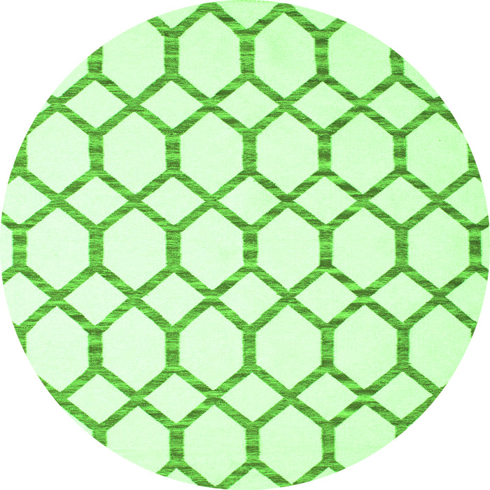 Square Terrilis Green Contemporary Rug, con631grn