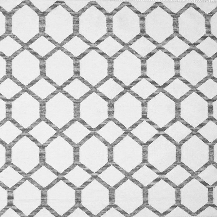 Round Machine Washable Terrilis Gray Contemporary Rug, wshcon631gry