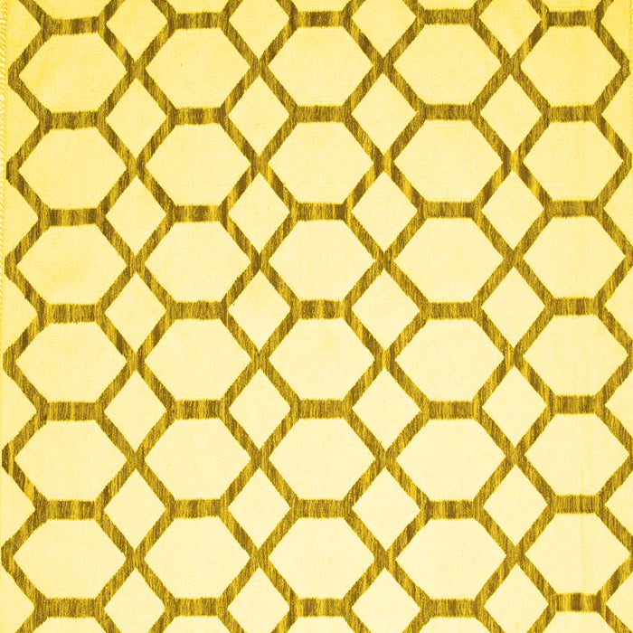 Square Machine Washable Terrilis Yellow Contemporary Rug, wshcon631yw