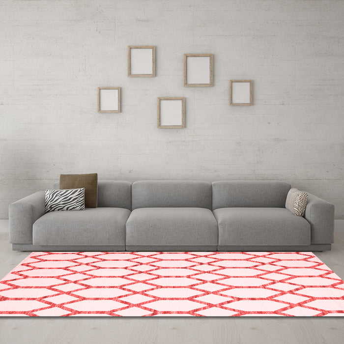 Contemporary Red Washable Rugs