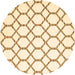 Round Machine Washable Terrilis Brown Contemporary Rug, wshcon631brn