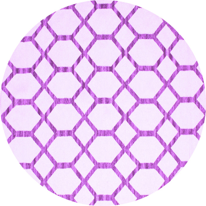 Round Terrilis Purple Contemporary Rug, con631pur