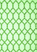 Serging Thickness of Machine Washable Terrilis Green Contemporary Area Rugs, wshcon631grn