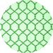 Round Terrilis Emerald Green Contemporary Rug, con631emgrn