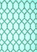 Machine Washable Terrilis Turquoise Contemporary Area Rugs, wshcon631turq