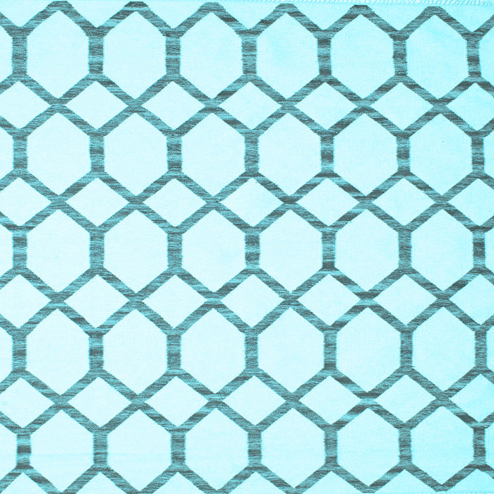 Square Machine Washable Terrilis Light Blue Contemporary Rug, wshcon631lblu