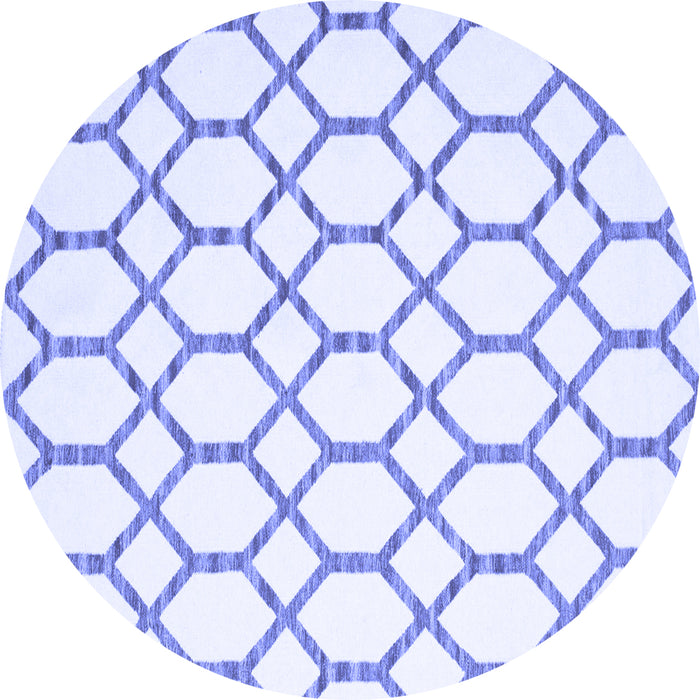 Round Terrilis Blue Contemporary Rug, con631blu