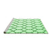 Sideview of Machine Washable Terrilis Emerald Green Contemporary Area Rugs, wshcon631emgrn