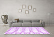 Machine Washable Terrilis Purple Contemporary Area Rugs in a Living Room, wshcon631pur