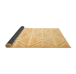 Sideview of Abstract Brown Contemporary Rug, con632brn