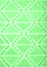 Machine Washable Abstract Emerald Green Contemporary Area Rugs, wshcon632emgrn