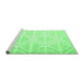 Sideview of Machine Washable Abstract Emerald Green Contemporary Area Rugs, wshcon632emgrn