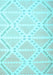 Machine Washable Abstract Light Blue Contemporary Rug, wshcon632lblu