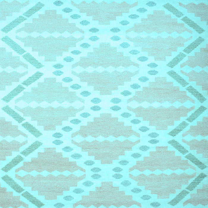 Square Abstract Light Blue Contemporary Rug, con632lblu