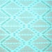 Square Abstract Light Blue Contemporary Rug, con632lblu