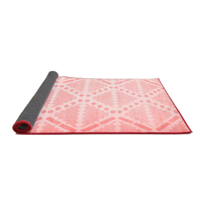 Abstract Red Contemporary Area Rugs