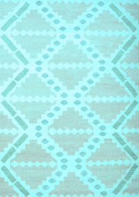 Abstract Light Blue Contemporary Rug, con632lblu