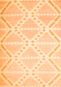 Abstract Orange Contemporary Rug, con632org