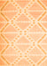 Abstract Orange Contemporary Rug, con632org