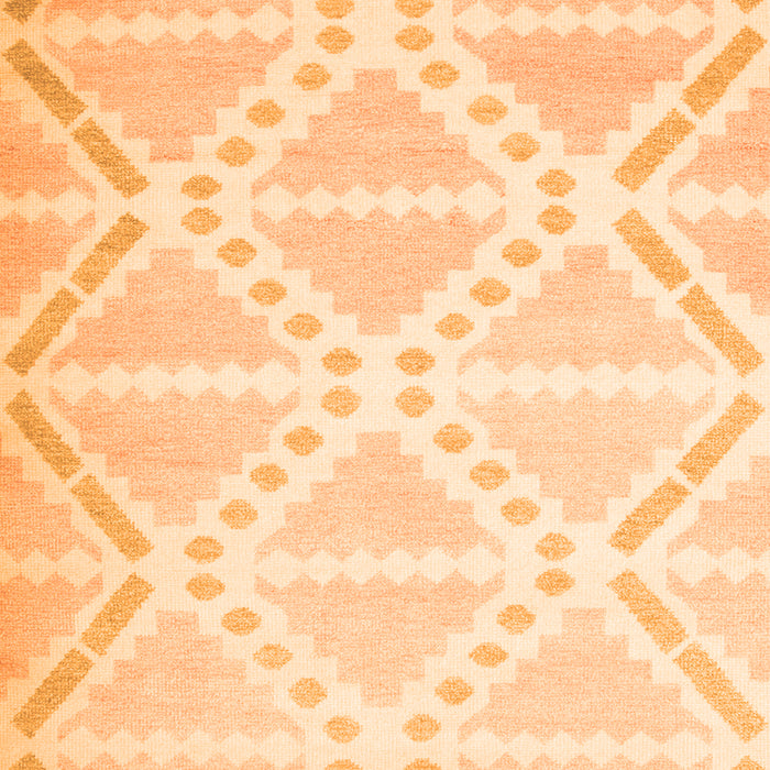 Abstract Orange Contemporary Rug, con632org